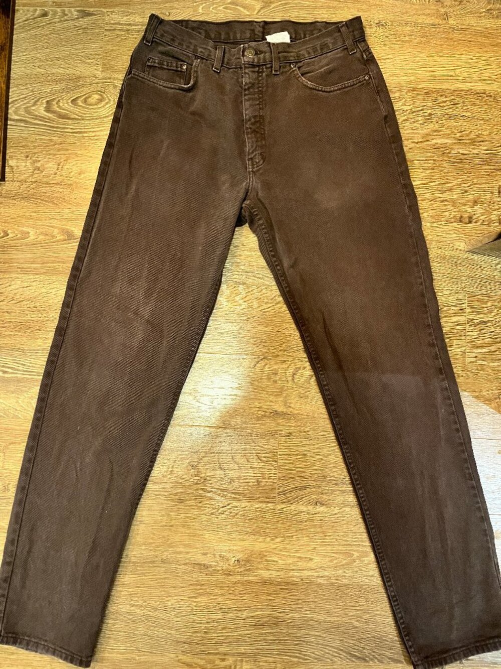 Vintage Chocolate Brown 100% Cotton Jeans